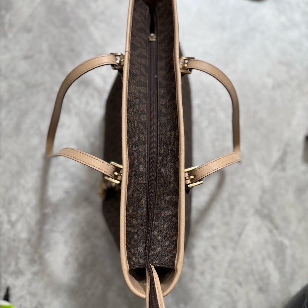 Michael Kors Brown Tote with Gold Accents - Picture 10 of 11
